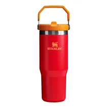 Copo Térmico Stanley The Iceflow Flip Straw Tumbler 10-09993-790 - 887ML - com Bico - Chili