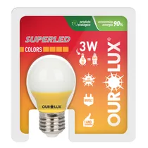 Lâmpada Superled S30 3W Bivolt Cor Amarela