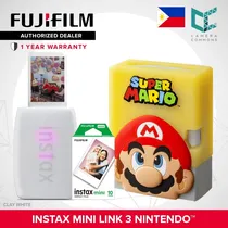 Impressora Fujifilm Instax Mini Link 3 p/ Smartphone Super Mario + Silicone