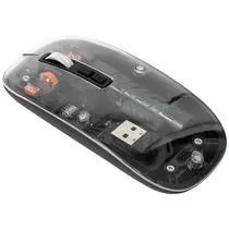 Mouse Satellite A771G Transparente Preto Bluetooth + 2.4GHZ
