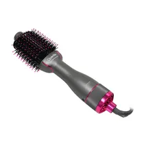 Escova Elétrica Quanta QTES6000N Style&Glamour 2 In 1 com 1.300 Watts Bivolt - Cinza / Rosa