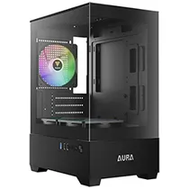 Gabinete Gamer Gamdias Aura GC9M Elite Argb Mini Tower / 3 Cooler / Argb - Preto