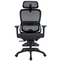 Cadeira de Escritorio Ergonômica Sihoo B100-101-JT / Cadeira de Mesa de Computador com Encosto de Cabeça Ajustável - Apoio para Os Pes - Suporte Lombar - Preto