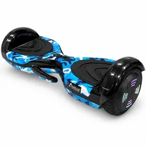 Scooter Elétrico Audisat Urban Curve X 6.5" Bluetooth/Speaker - Camouflaged Blue + Bolsa (1 Mês de Garantia)