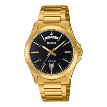 Casio Reloj Masc MTP-1370G-1AVDF Negro/Dorado + Estuche
