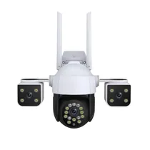 Câmera de Segurança IP Smart Tucano TC-77 Full HD 4K Wi-Fi/BT com 3 Câmeras e App V380 - Branco