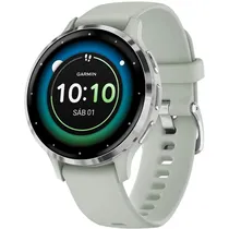 Relógio GPS Garmin Venu 3S - Silver/Sage Gray (010-02785-01)