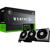 Placa de Vídeo MSI Geforce RTX5070 Ventus 3X Oc, 12GB GDDR7, 192BITS, 1XHDMI, 3XDISPLAYPORT, G5070-12V3C 912-V532-208, Preto