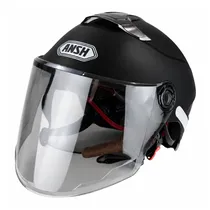 Capacete Ansh - para Moto/Patinete - com Óculos Interno - Preto