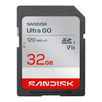 Cartão de Memória SD Sandisk Ultra Go U1 FHD V10 Class 10 32GB - SDSDUGN-032G-GN6IN