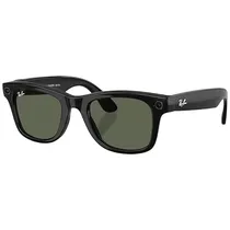 Óculos Inteligentes Ray-Ban Meta Wayfarer RW4008 - com Camera - Grande/Unissex - Wi-Fi - Shiny Black/Green G-15