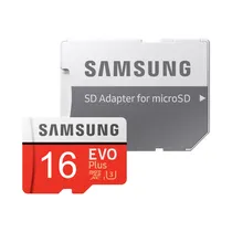 Cartão de Memoria Micro SD de 16GB Samsung Evo Plus MB-MP016D / Class 10 / 100MB/s