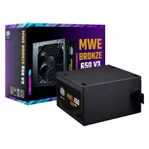Fonte Cooler Master Mwe V3 ACAAW-3BUS ATX 650W 80 Plus Bronze - Preto