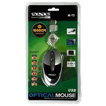 Mouse Ótico Satellite A-13 USB 1000 Cpi - Preto/Prata