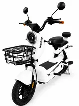 Moto Elétrica Midi Pro MDP-500TURBO | 500W 48V/20AH - Branco (Acompanha Capacete)