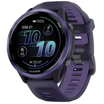 Smartwatch Garmin Forerunner 570 010-02971-02 47MM / Tela 1.2" Amoled / 5 Atm / Bisel Alumínio / 8GB / Wi-Fi - Indigo Purple