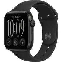 Apple Watch S12 Caixa de Alumínio Em Preto e Pulseira Esportiva Na Cor Preta 42 MM MJEA4LS/A s/M