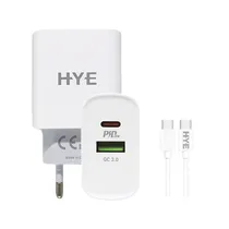 Carregador Hye HYEC9C+ Turbo USB+USB-C / 3.0 / 20W
