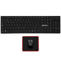 Kit Teclado Mox MO-K351 Wireless + Mouse + Mousepad / Espanhol - Preto