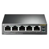 Hub Switch TP-Link TL-SF1005P 5 Portas Gigabit 4POE 100MBPS - Cinza