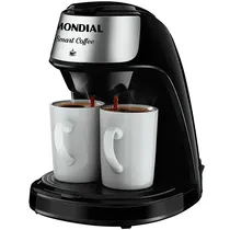 Cafeteira Mondial Smart Coffee C-42-2X-Bi 500 Watts 220V ~ 50/60 HZ com 2 Xícaras - Preta/Prata