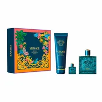 Kit de Perfume Versace Eros Pour Homme Edt Masculino - 100ML + 150ML + 5ML