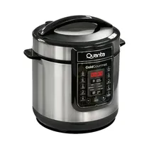 Olla A Presión Eléctrica Quanta Goldgourmet QTOPE300 6L 1000W 220V Plata/Negro