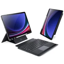 Estojo Protetor + Teclado Sem Fio Dux Ducis DK Series para Samsung Galaxy Tab S10+ / S9+ / S9 Fe+ 10.9" - Preto (Português)