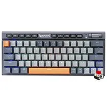 Teclado Gamer Mecânico Redragon K634GG-RGB-Pro Traric Pro Wireless / RGB / Red / Inglês - Cinza