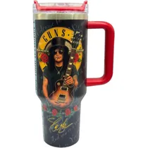 Copo Térmico Weedoo Guns Slash 1.2L com Canudo - Black/Red