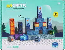 Cubos Magnéticos de Construção Magnetic Building Cubes Chuang Huang - CH1393 (77 Pçs)