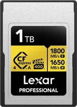 Memoria CF Express 1TB Lexar Professional Tipo A Gold 1800-1650 LCAGOLD001T-Rneng
