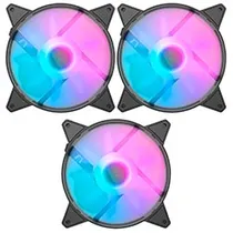 Cooler para Gabinete Darkflash C6MS 14X14 LED RGB Negro - Kit Con 3