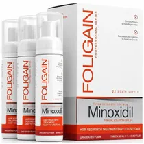Foligain Minoxidil 5% Espuma 3X60ML Kit 3 Meses