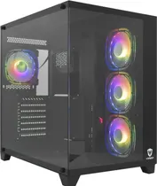 Gabinete Satellite Gamer K896 e-ATX 4 Fan Black