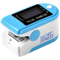 Oxímetro Digital More Fitness MF-417 para Dedo A Pilha - Azul Claro/Branco