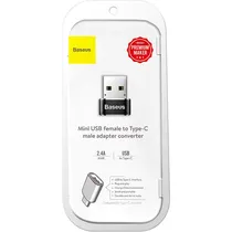 Adaptador Baseus USB-A Out USB-C In Otg 2.0 Black CAAOTG-01