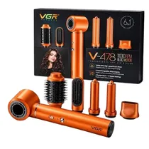 Kit Cepillo de Cabello VGR V-478 6EN1 Naranja Bivoltaje 084788