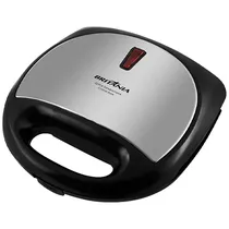 Sanduicheira e Grill Britânia Crome Inox 750 Watts 220V ~ 60 HZ - Preta/Prata
