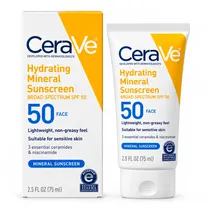 Protetor Solar Facial Cerave Mineral Sunscreen FPS50 75ML