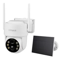 Câmera de Segurança IP Satellite A-CAM007S - 4MP - Wi-Fi - 2 Antenas - com Painel Solar - Branco