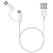 Cable USB Xiaomi SJX02ZM SJV4082TY Mi 2 En 1 Micro USB A USB-C 1 Metro - White