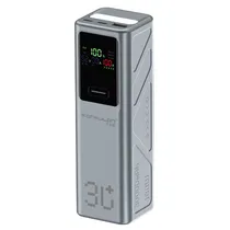 Carregador Portatil Powerbank Konfulon A72Q / 100W / 30000MAH / 2XUSB-C / USB-A / com Lanterna - Grey