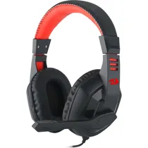 Fone de Ouvido Gamer Redragon Ares H120 P2 + Adaptador 3.5MM – Preto/Vermelho