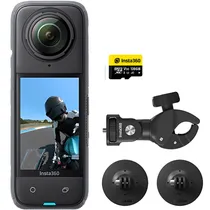 Kit Câmera de Ação INSTA360 X4 Air Motorcycle Bundle Cinsaafa (SE04) - Preto
