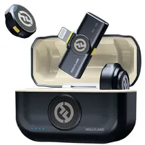 Microfone de Lapela Sem Fio Hollyland Lark M2 com Lightning - Preto