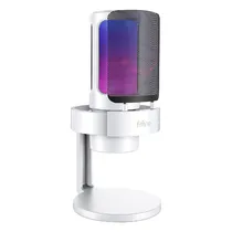 Microfone Fifine A8W Cardióide / RGB / 3.5MM - Branco