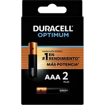 Pilhas Alcalinas Duracell Optimum AAA - 2 Unidades