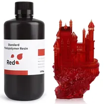Resina para Impressora 3D Elegoo Standard V1.0 - Translucent Red 1 KG