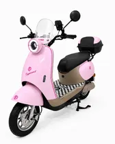 Moto Elétrica Midi Pro MDP-Cappuccino IV 1000W 60V/30AH – Rosa (Acompanha Capacete)